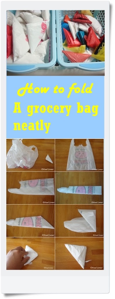 How to Fold a Grocery Bag and Store them Neatly Food Corner