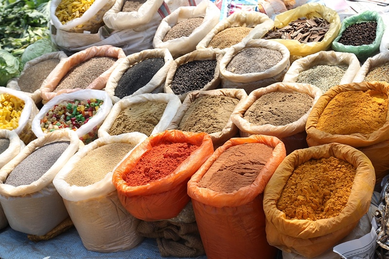 Spices in Indian Dishes